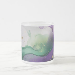 Mardi Gras Vibes Waterverf Ink Matglas Koffiemok