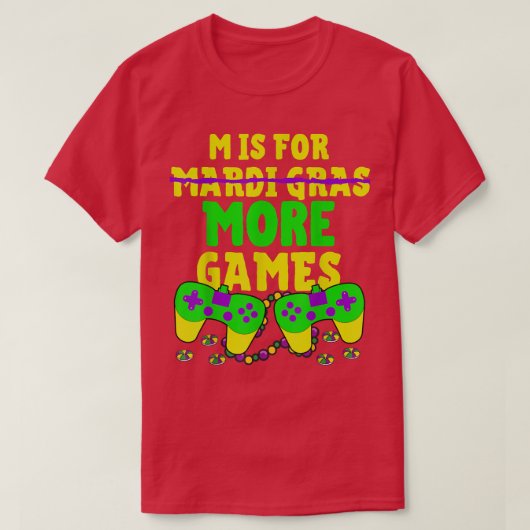 Mardi Gras Video Game Controller Geweldige boys Ko T-shirt (Design voorkant)