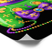 Mardi Gras Video Game Controller Jester Hat Gamer  Poster (Hoek)