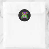 Mardi Gras Video Game Controller Jester Hat Gamer  Ronde Sticker (Tas)