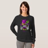 Mardi Gras Video Game Controller Jester Mask Costu T-shirt (Voorkant volledig)