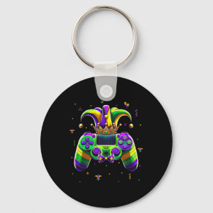 Mardi Gras Video Game Controller Jester Pet Boy Ki Sleutelhanger
