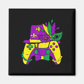 Mardi Gras Video Game Controller Jester Pet Costum Magneet (Voorkant)