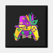 Mardi Gras Video Game Controller Jester Pet Costum Magneet (Voorkant)