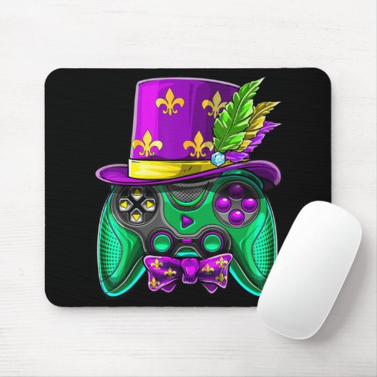 Mardi Gras Video Game Controller Jester Pet Costum Muismat (Met muis)