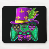 Mardi Gras Video Game Controller Jester Pet Costum Muismat (Voorkant)
