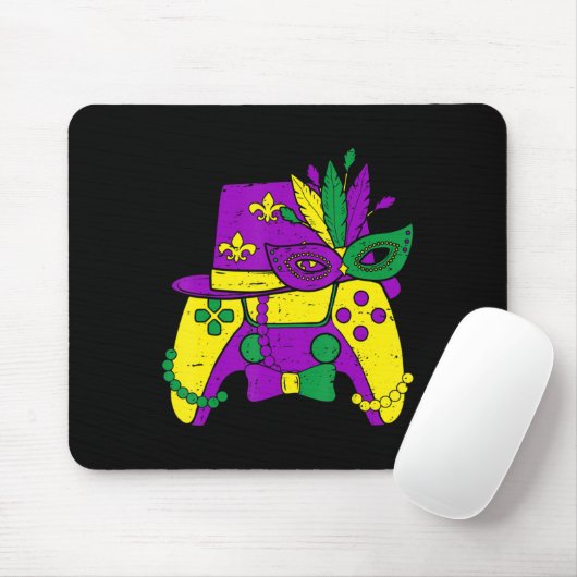 Mardi Gras Video Game Controller Jester Pet Costum Muismat (Met muis)