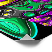 Mardi Gras Video Game Controller Jester Pet Costum Poster (Hoek)