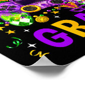 Mardi Gras Video Game Controller Jester Pet Costum Poster (Hoek)