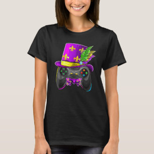 Mardi Gras Video Game Controller Jester Pet Costum T-shirt