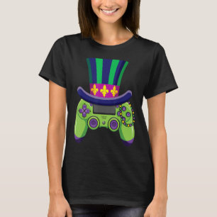 Mardi Gras Video Game Controller Jester Pet Costum T-shirt