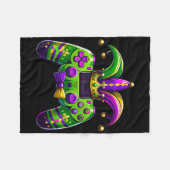 Mardi Gras-videogame-controller narrenhoed jongen  Fleece Deken (Voorkant (Horizontaal))