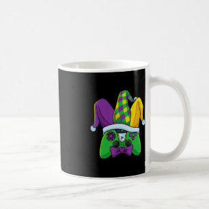 Mardi Gras videogame-controller narrenhoed kostuum Koffiemok