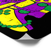 Mardi Gras-videogame-controller-narrenhoed kostuum Poster (Hoek)