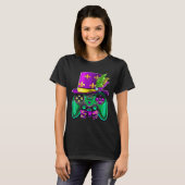 Mardi Gras-videogame-controller-narrenhoed kostuum T-shirt (Voorkant volledig)