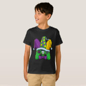 Mardi Gras Videogame Controller Narrenhoed Kostuum T-shirt (Voorkant volledig)