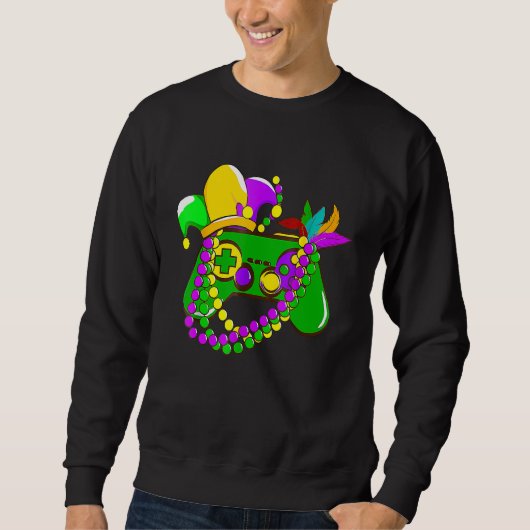 Mardi Gras videogame-controller narrenhoed kostuum Trui (Voorkant)
