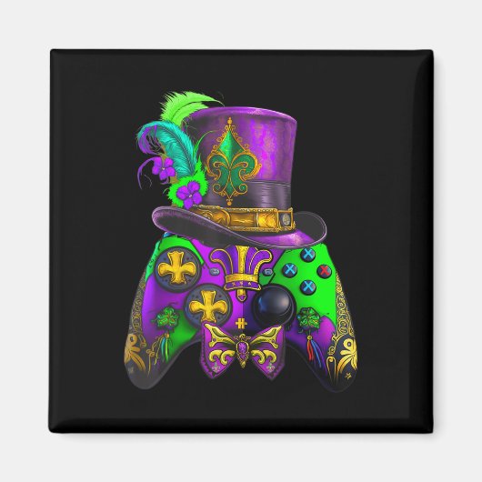 Mardi Gras videogamecontroller E-sport voor kinder Magneet (Voorkant)