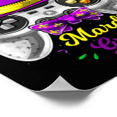 Mardi Gras-videogamecontroller Jester-maskerkostuu Poster (Hoek)