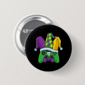 Mardi Gras-videospelcontroller Nar Hoed Kostuum Ronde Button 5,7 Cm (Voorkant /achterkant)