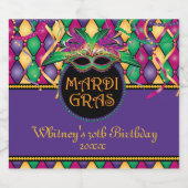 Mardi Gras. Viering Bier Etiket (Enkel label)