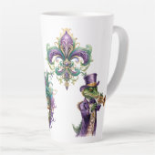 Mardi Gras-viering keramische latte mok (Rechterhoek)