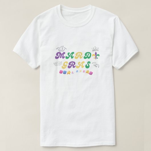 Mardi Gras-viering liefde T-shirt (Design voorkant)