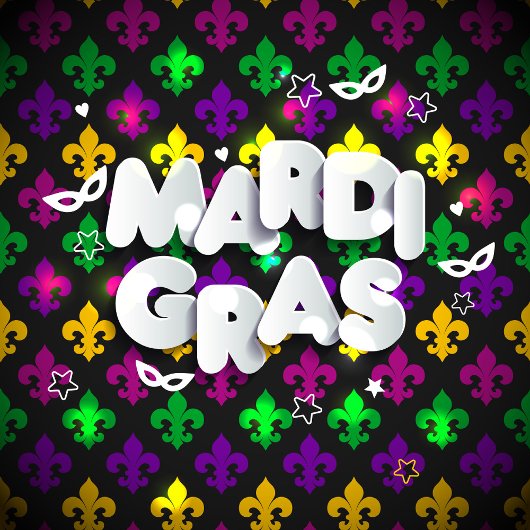 Mardi Gras-viering Vierkante Sticker