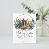 Mardi Gras Viering Waterverf Kroon (Staand voorkant)