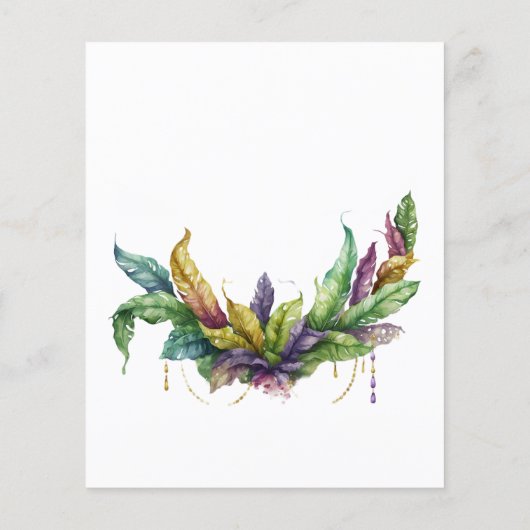 Mardi Gras Viering Waterverf Kroon (Achterkant)