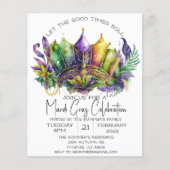 Mardi Gras Viering Waterverf Kroon (Voorkant)