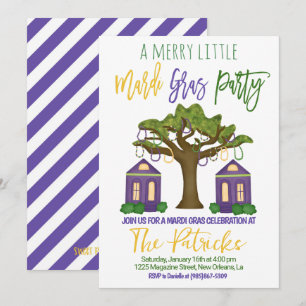 Mardi Gras-vieringsuitnodiging Kaart