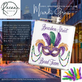 Mardi Gras Vinyl-Wrapped Roestvrijstalen kolf Heupfles