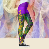 Mardi Gras Violet Women's Leggings Paarse pants
