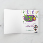 Mardi Gras Voeg uw handtekening begroeting Feestdagen Kaart (Binnen)
