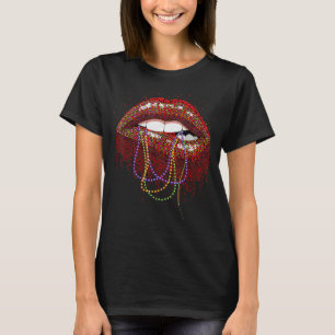 Mardi Gras voor dames Lips Queen Carnival Costume T-shirt