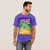 Mardi Gras Vrede, Liefde en Vet Dinsdag T-shirt (Voorkant volledig)