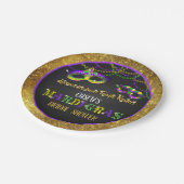 Mardi Gras Vrijgezellenfeest (goud) Papieren Bordje (Gekanteld)