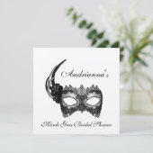 "Mardi Gras Vrijgezellenfeest" Kaart (Staand voorkant)