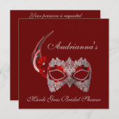 "Mardi Gras Vrijgezellenfeest" Kaart (Voorkant / Achterkant)