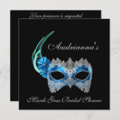 "Mardi Gras Vrijgezellenfeest" Kaart (Voorkant / Achterkant)