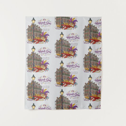 Mardi Gras Wandkleed (Voorkant)