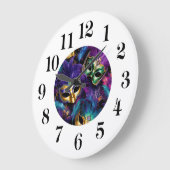 Mardi Gras wandklok (Hoek)