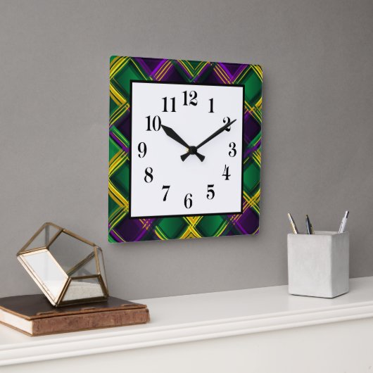 Mardi Gras wandklok (Kantoor)