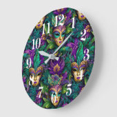 Mardi Gras wandklok (Hoek)