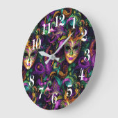 Mardi Gras-wandklok Grote Klok (Hoek)