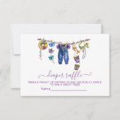 Mardi Gras waslijn Luier Raffle kaart (Voorkant)