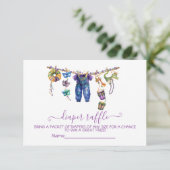 Mardi Gras waslijn Luier Raffle kaart (Staand voorkant)