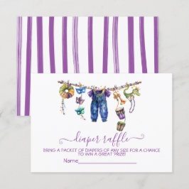 Mardi Gras waslijn Luier Raffle kaart