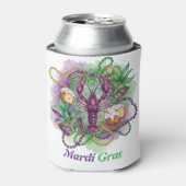 Mardi Gras Watercolor Celebration  Blikjeskoeler (Blikje Voorkant)